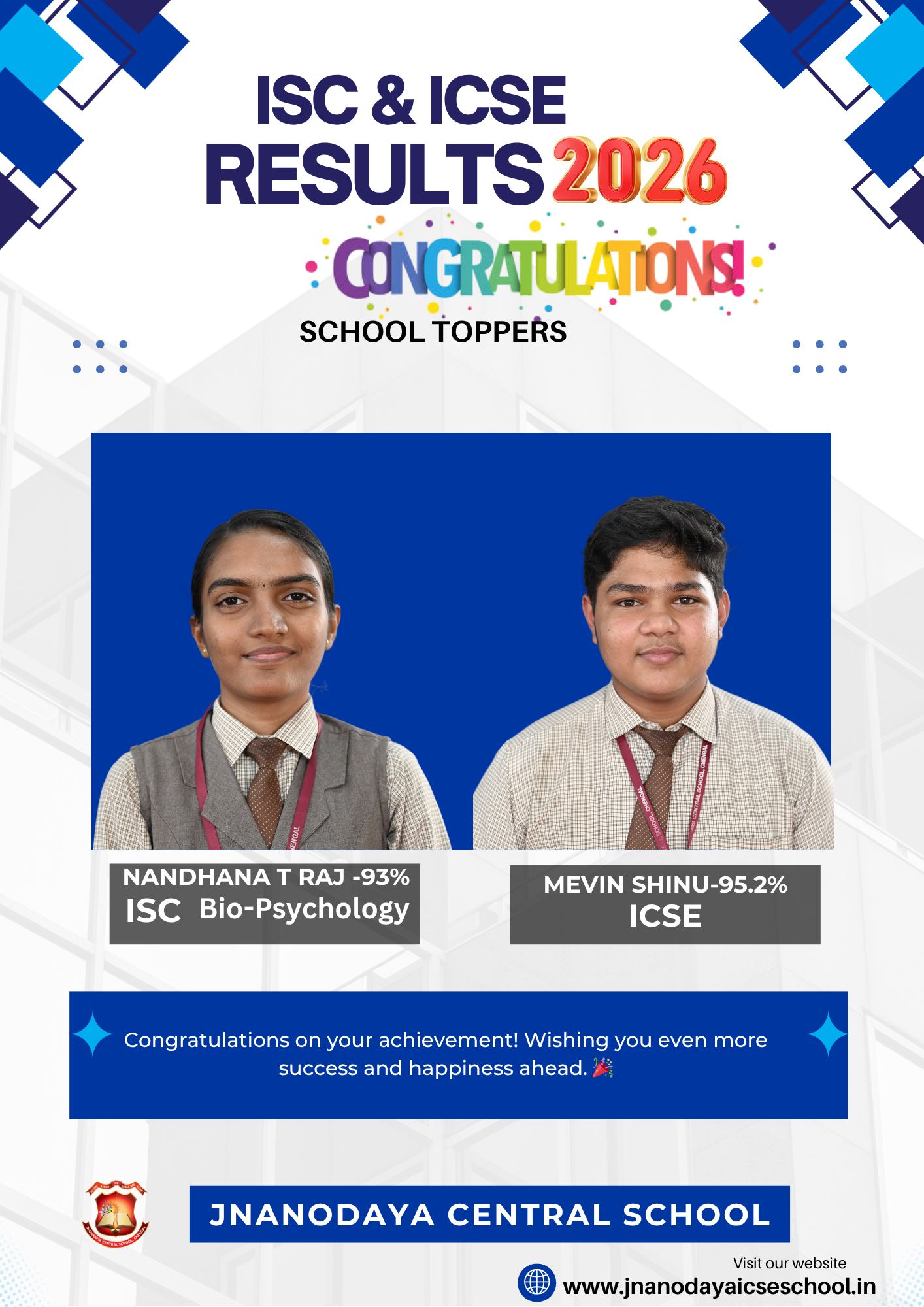 ISC-ICSE Results 2025–26 – Outstanding Performance